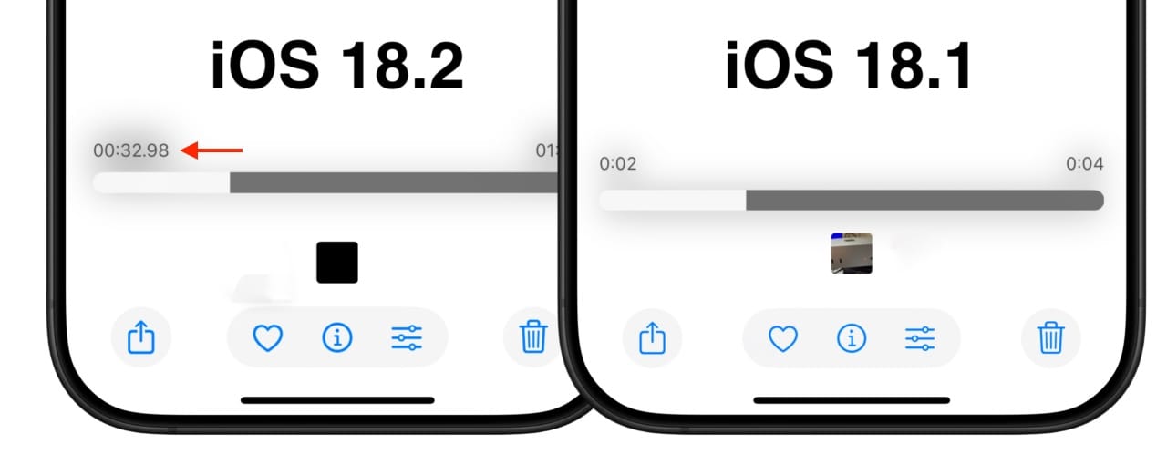 iOS 18.2とiOS 18.1