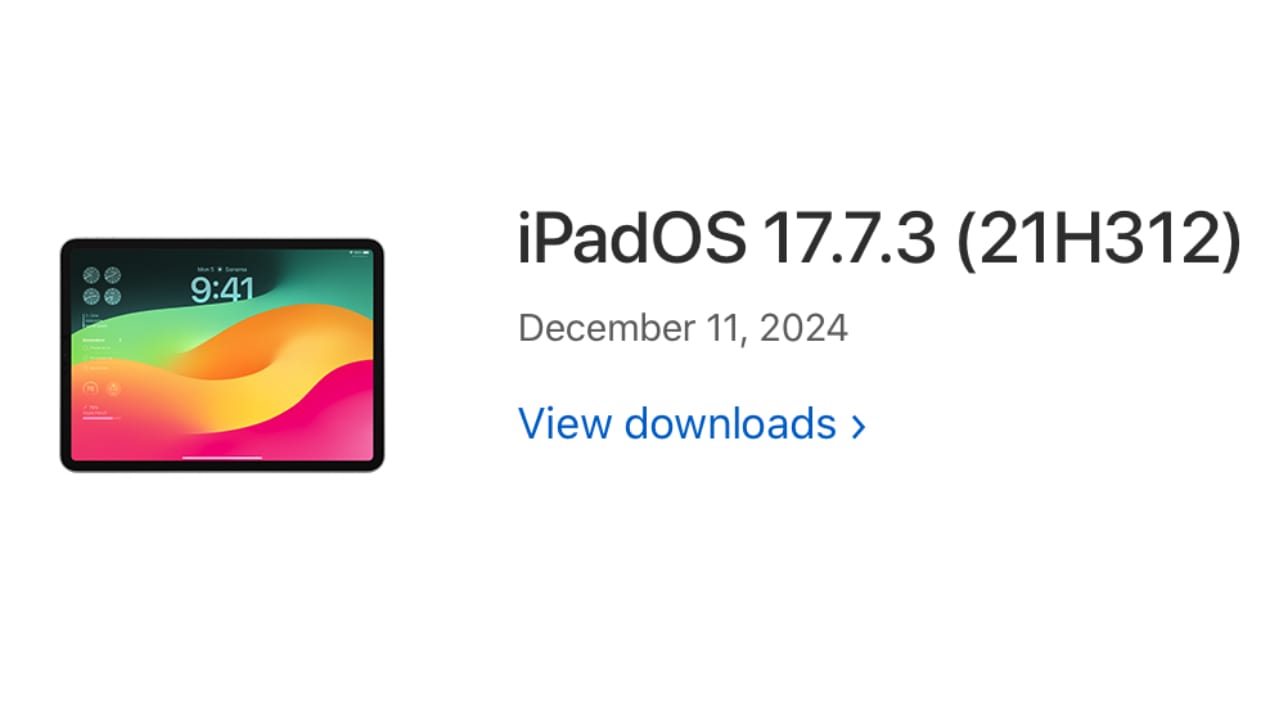 iPadOS 17.7.3 (21H312)