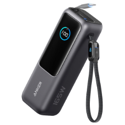 Anker Power Bank (25K, 165W, Built-In and Retractable Cables)