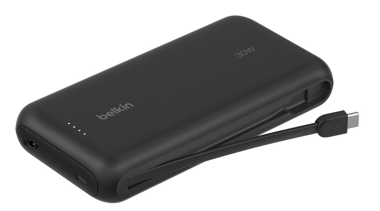 Belkin BoostCharge Power Bank 20K with Integrated Cable