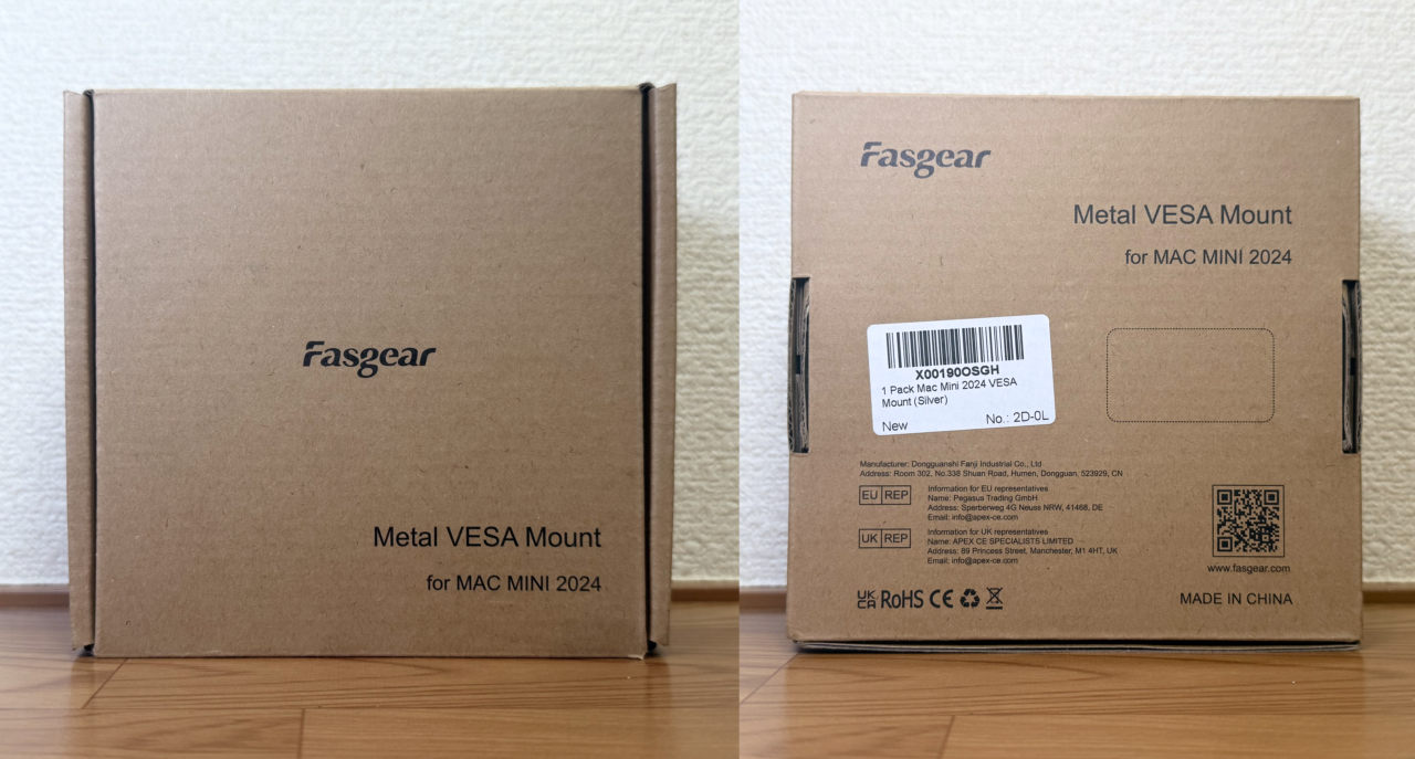 Fasgear 純アルミ金属 VESA マウント Mac-mini M4 2024