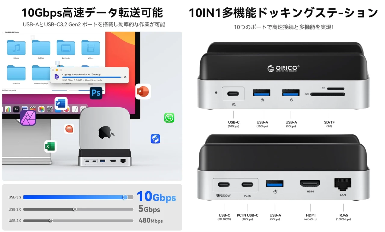 ORICO MiniDock Mac mini M4用スタンド