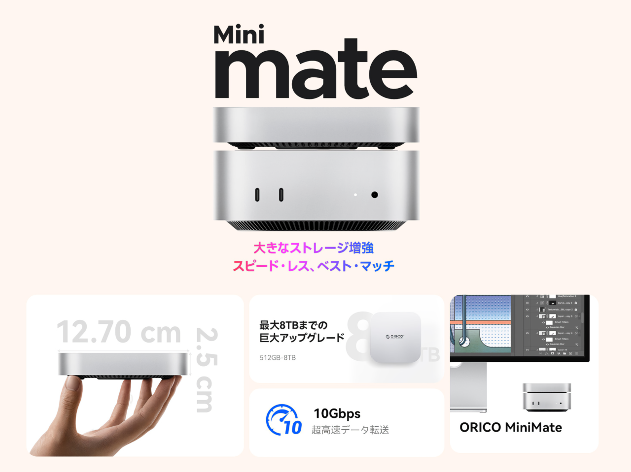 ORICO MiniMate for Mac mini M4 and M4Plus