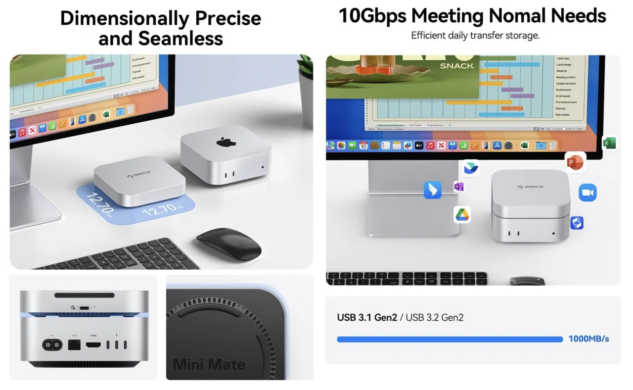 ORICO MiniMate for Mac mini M4 and M4Plus