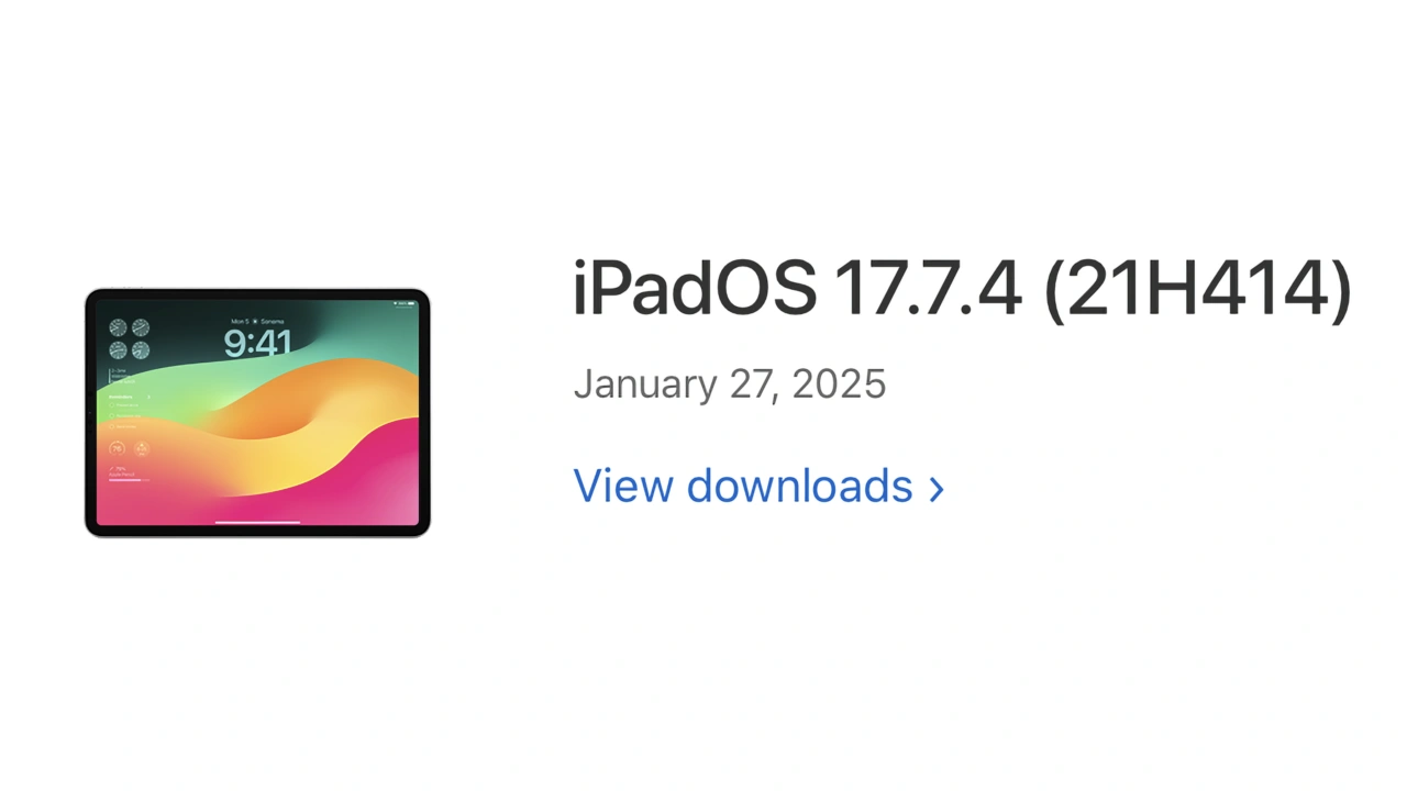 iPadOS 17.7.4