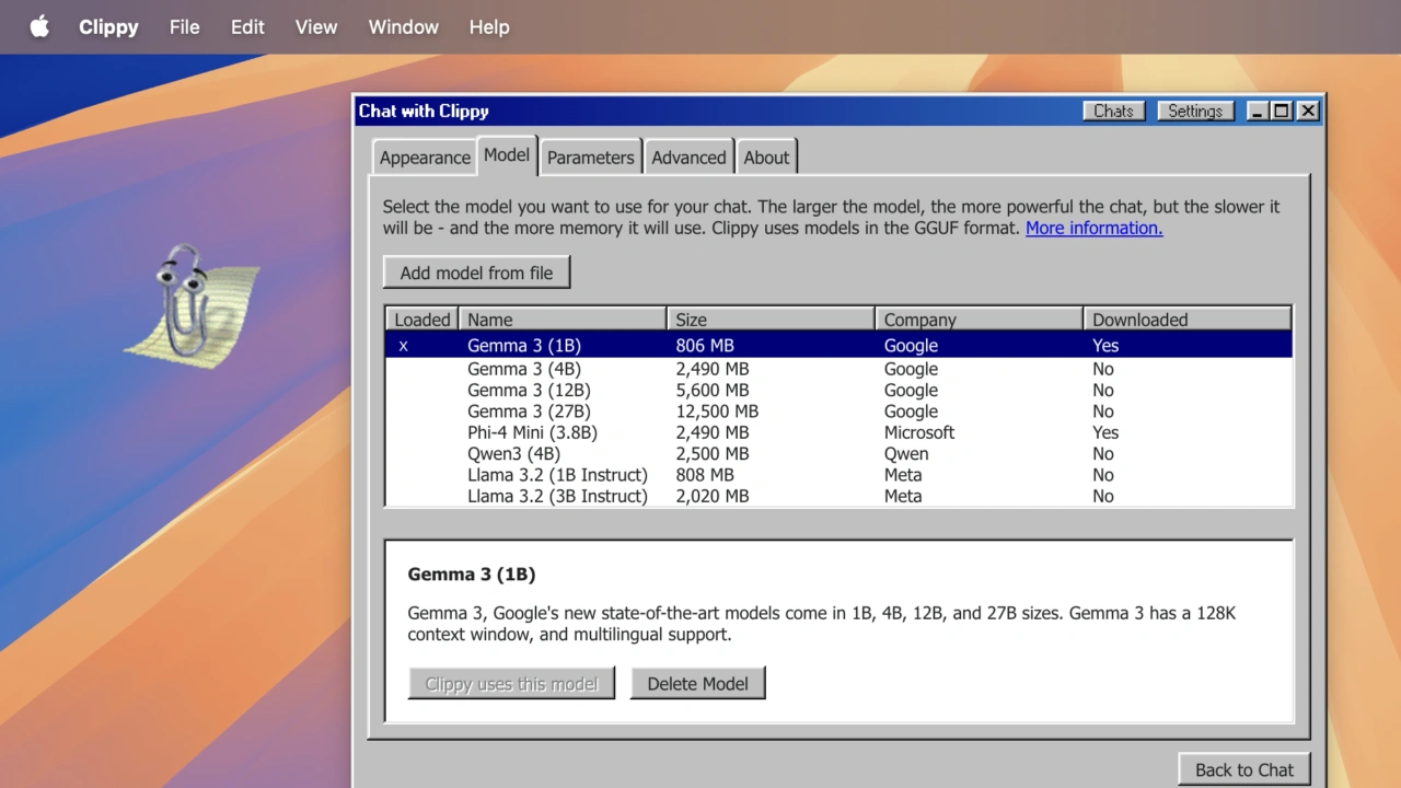 AIアシスタントClippy for Mac