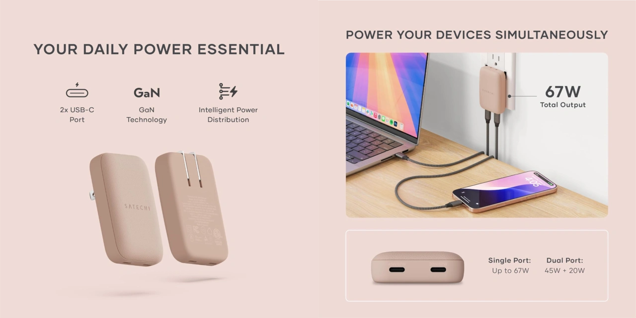 Satechi OntheGo™ 67W Slim Wall Charger