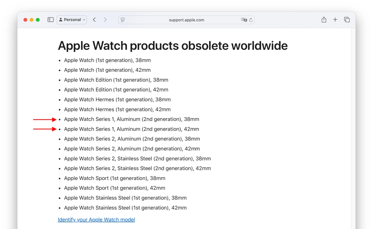 Apple Watch Series 1