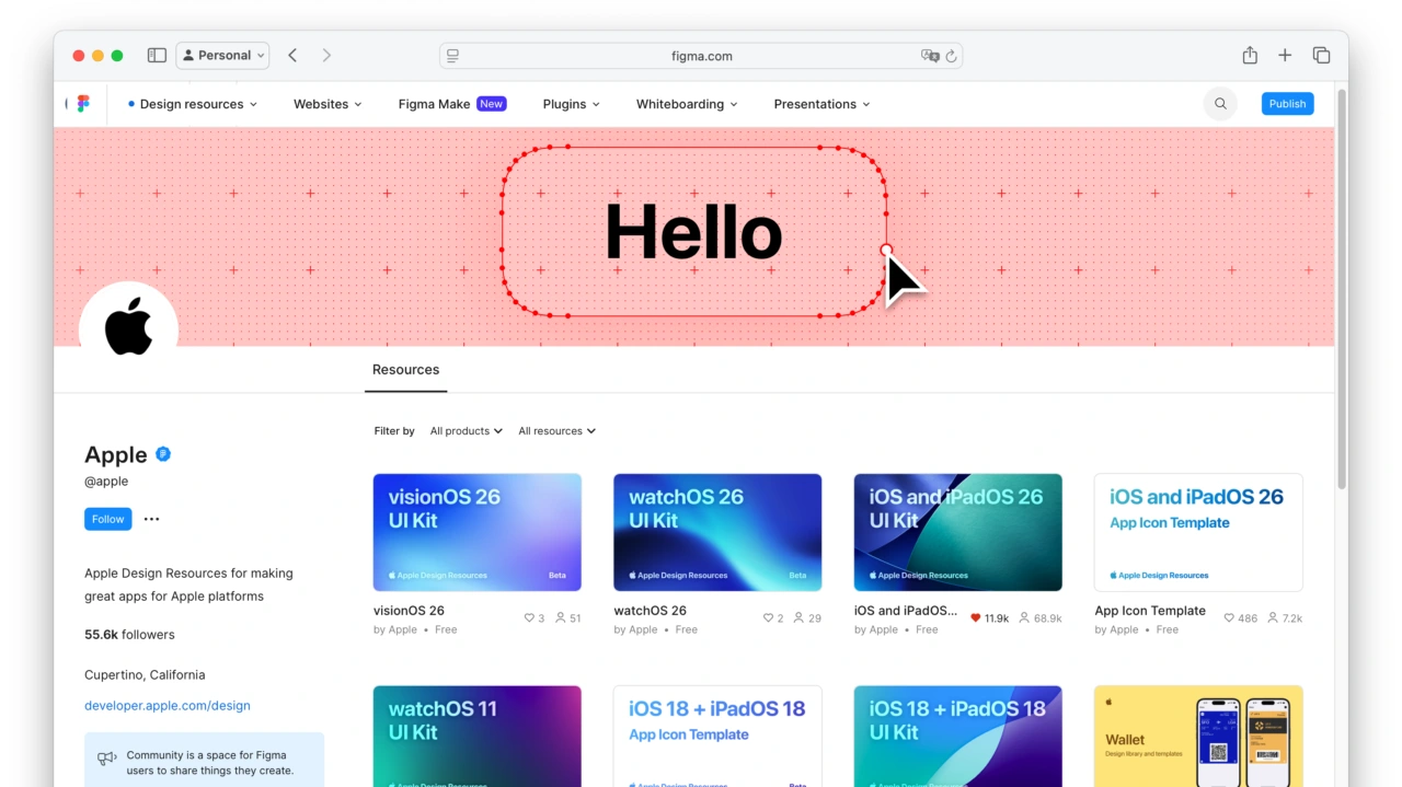 watchOS 26 and visionOS 26 Figma UI Kit