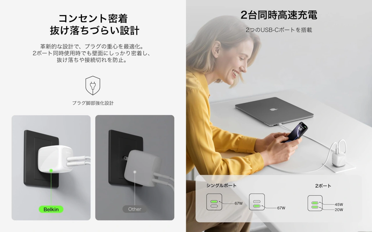 Belkin Cubic Charger 50W/67W 2ポート