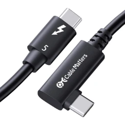 Cable Matters 80Gbps Right Angle Thunderbolt 5 Cable