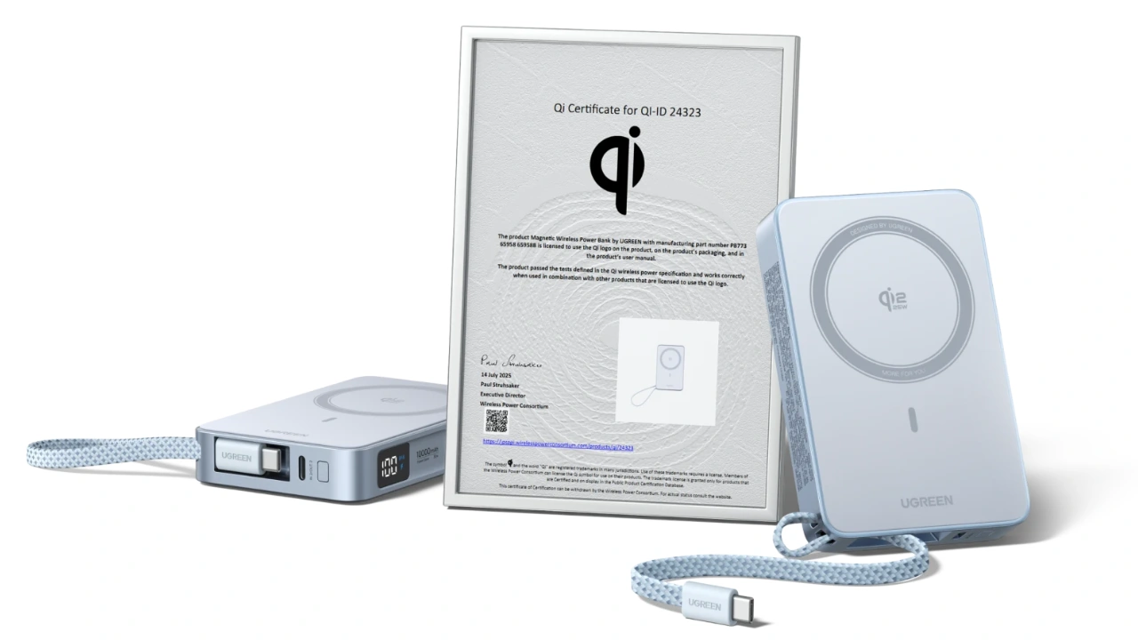 UGREEN MagFlow マグネット式モバイルバッテリー 10000mAh 25W