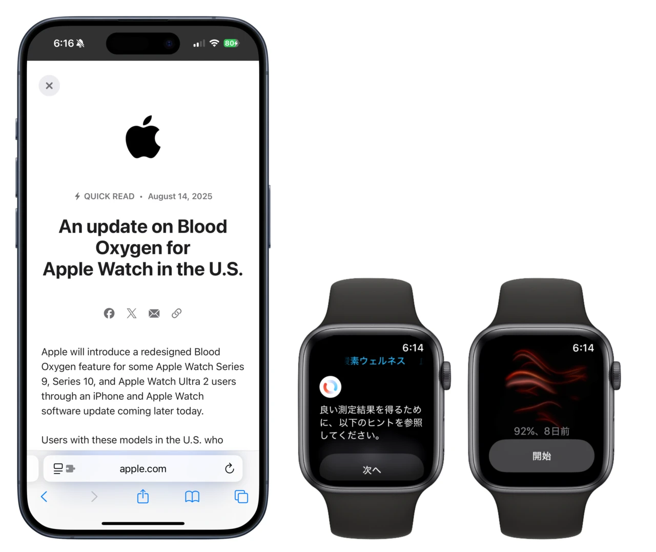 An update on Blood Oxygen for Apple Watch in the U.S.