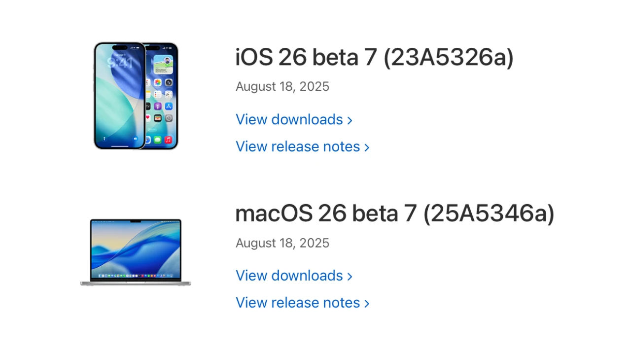 macOS Tahoe and iOS 26 Beta 7