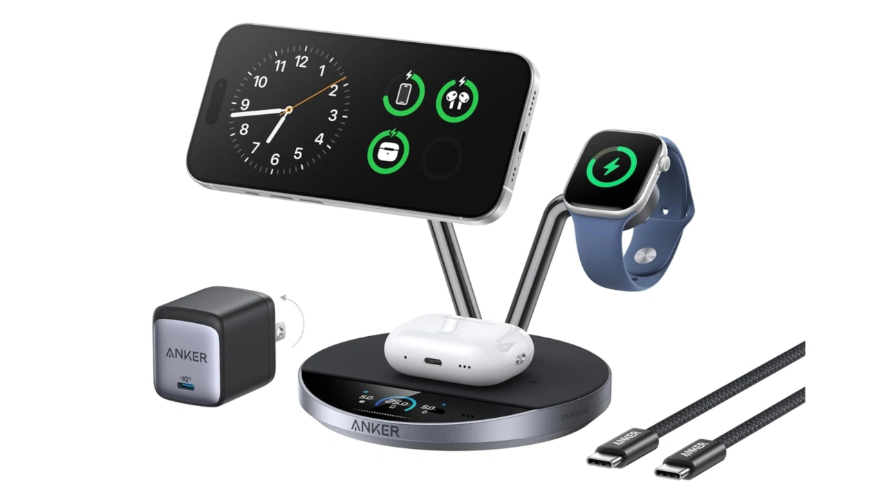 Anker Prime Wireless Charging Station (3-in-1, MagGo, AirCool, Dock Stand)