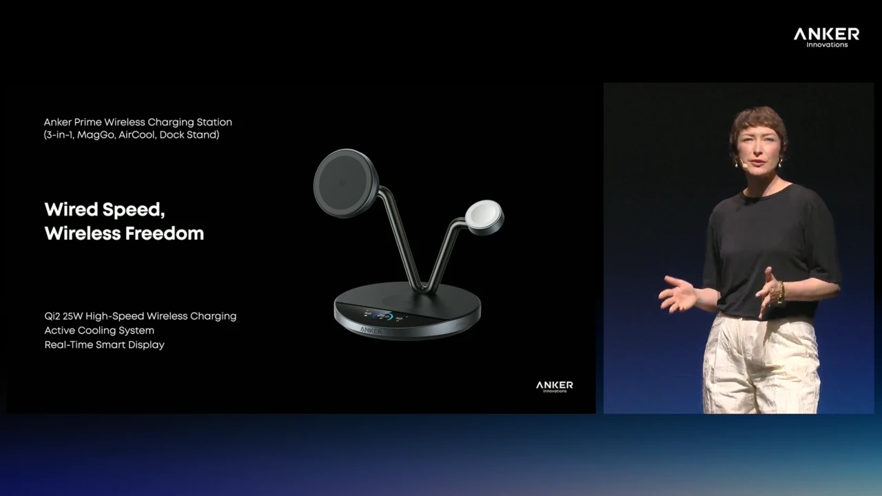 Anker Prime Wireless Charging Station (3-in-1, MagGo, AirCool, Dock Stand)