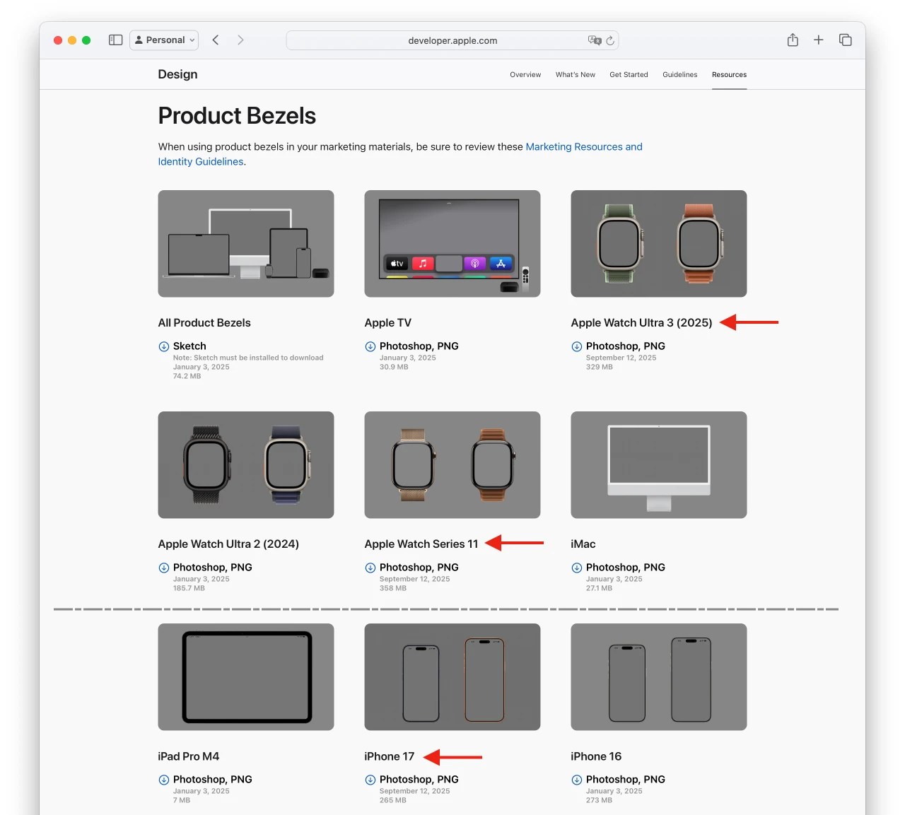 Apple Design Resources