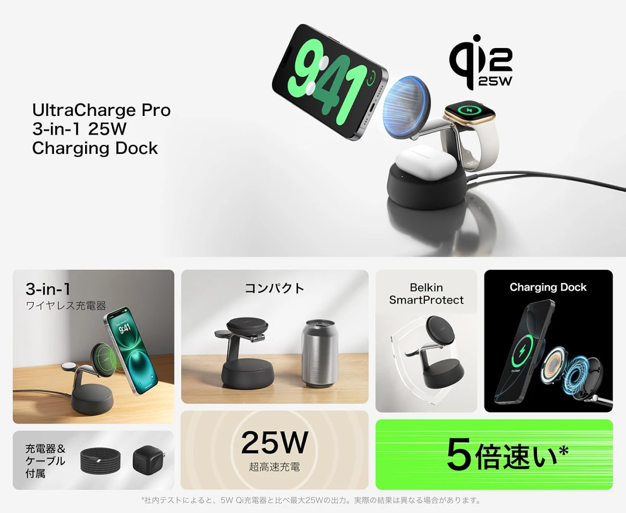 Belkin UltraCharge Pro 3-in-1 Magnetic Charging Dock (WIZ04)