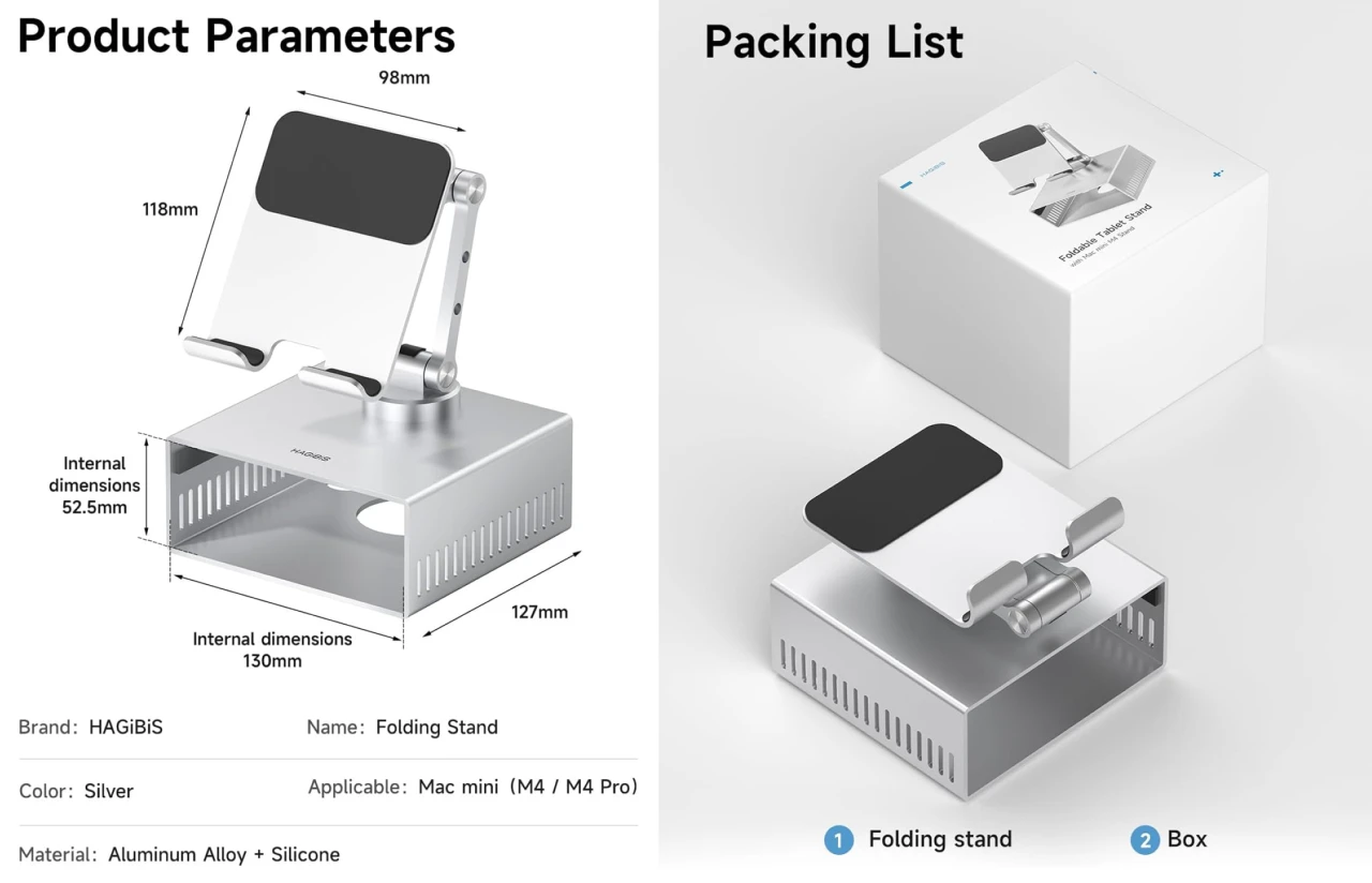 Hagibis Mac mini Sidecar Stand