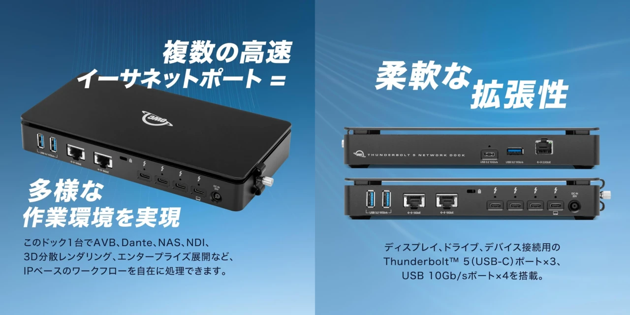 OWC Thunderbolt 5 Dual 10GbE Network Dock