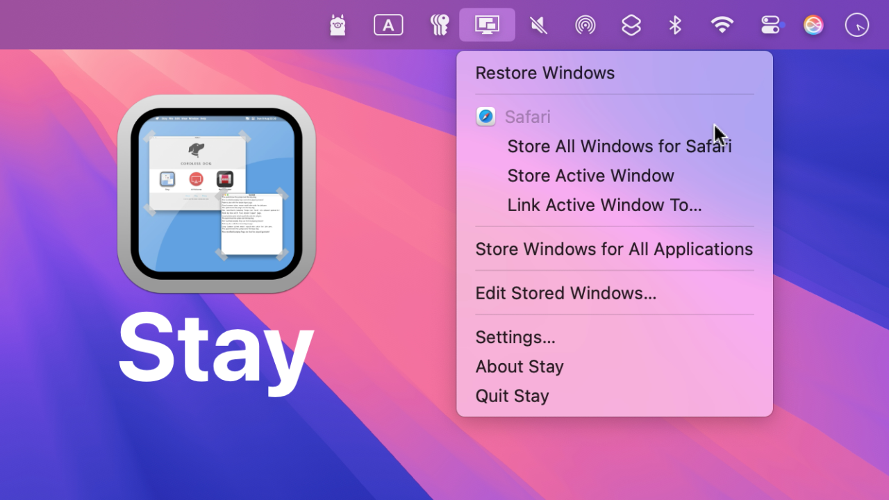 Stay for Mac Keeps windows in their place