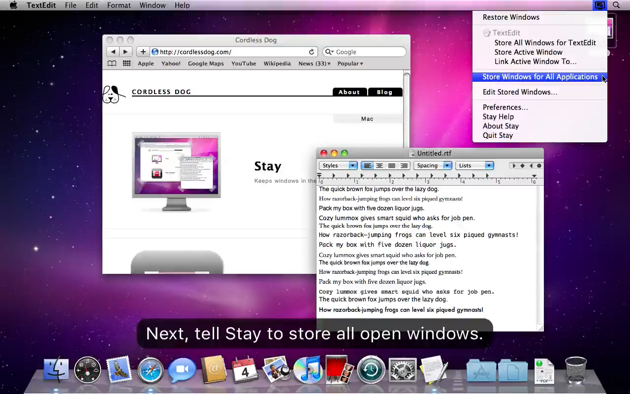 Stay for Mac Keeps windows in their place