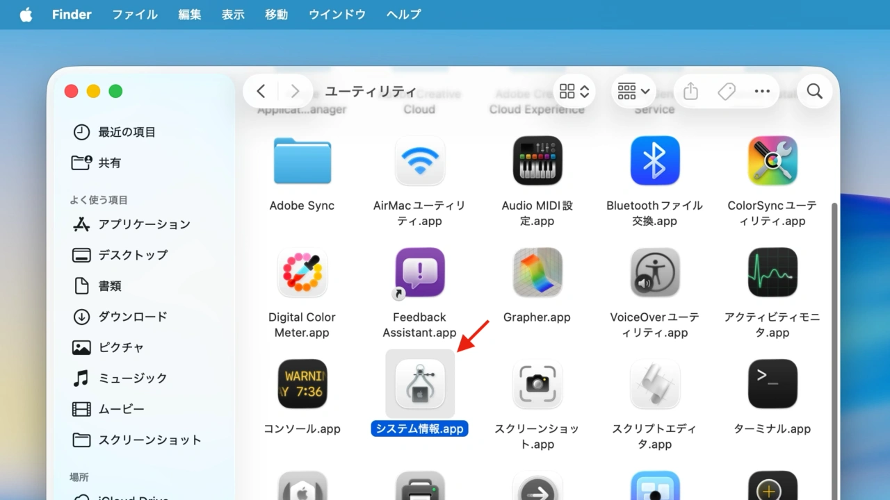 システム情報アプリ