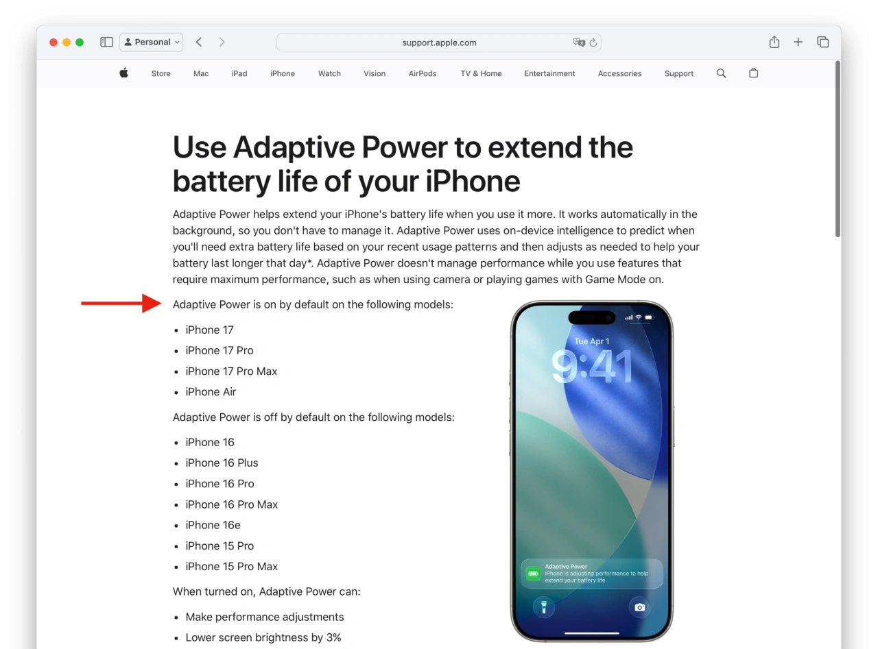 Use Adaptive Power to extend the battery life of your iPhone