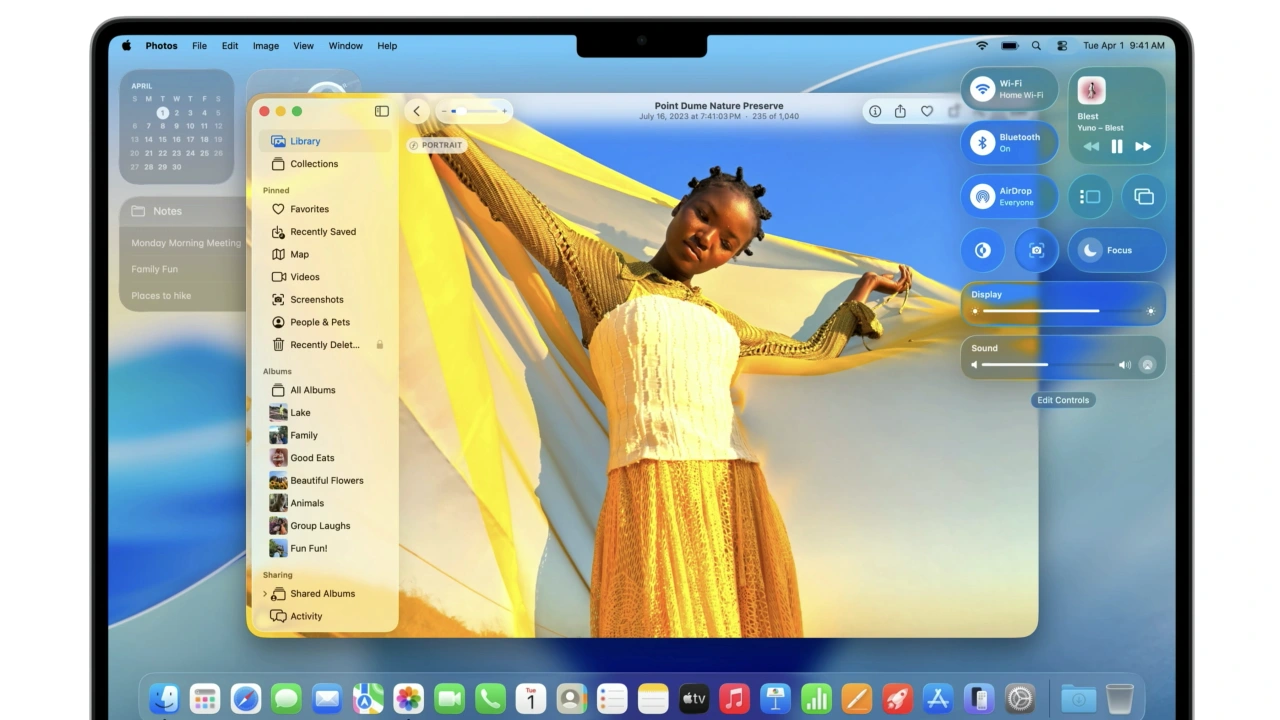 Liquid Glassを採用した新しいデザイン