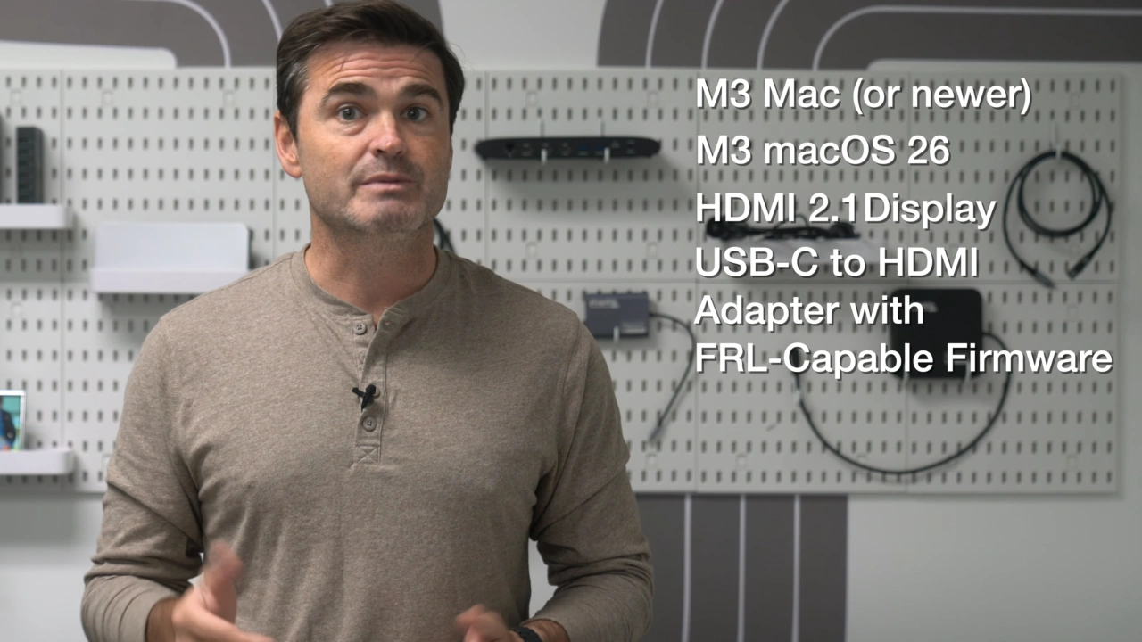 With macOS 26 (Tahoe), HDMI 2.1 over USB-C to HDMI Adapters are now possible!