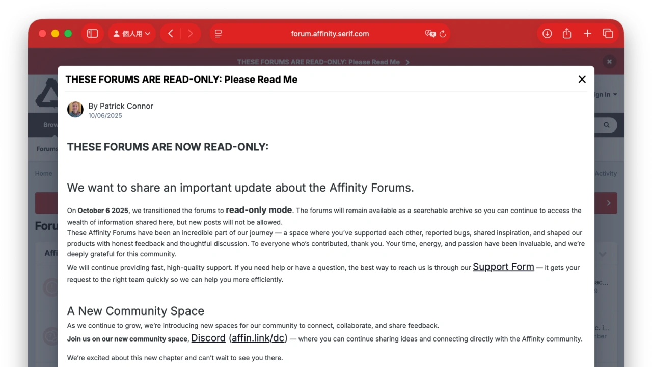 Forums - Affinity