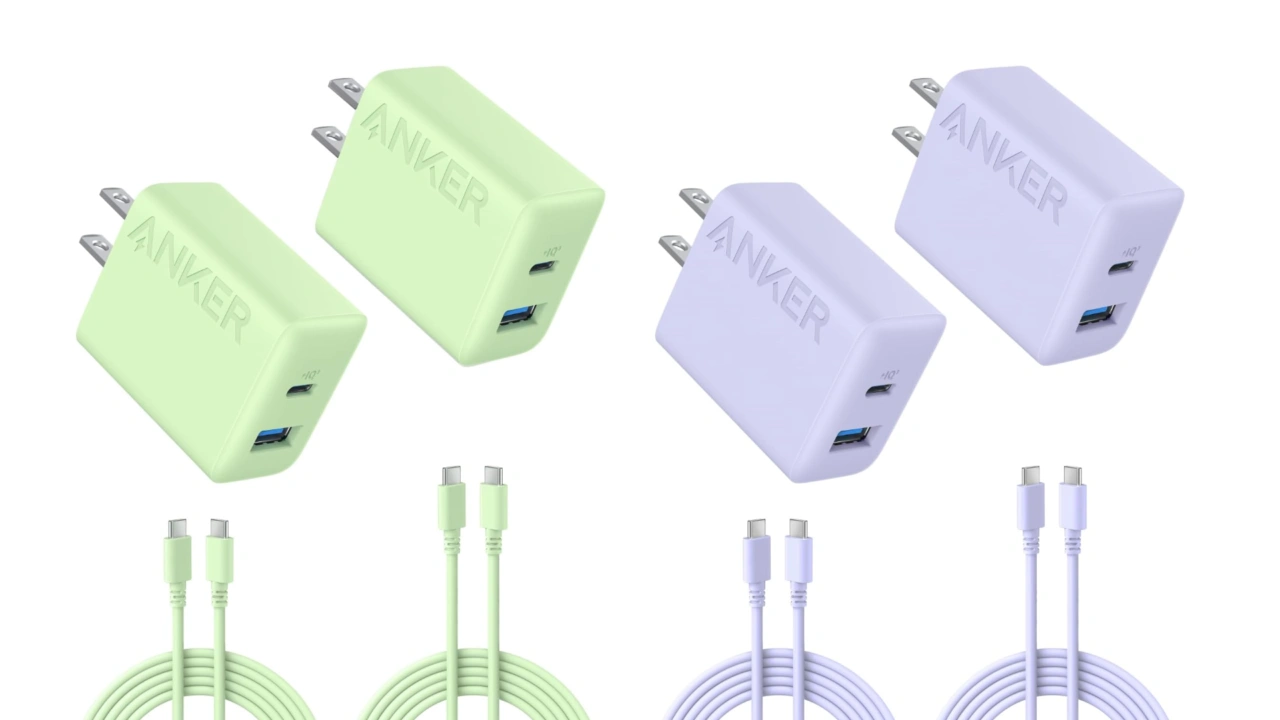 Anker Charger (20W, 2-port) with USB-C & USB-C ケーブル