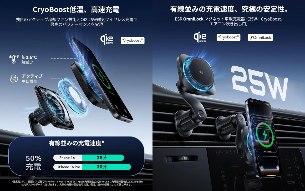 ESR OmniLock マグネット車載充電