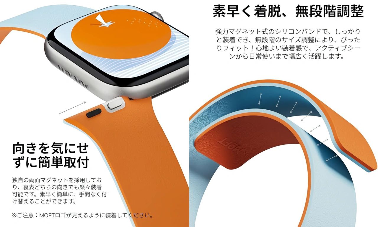 MOFT Apple Watch用マグネット式シリコンバンド