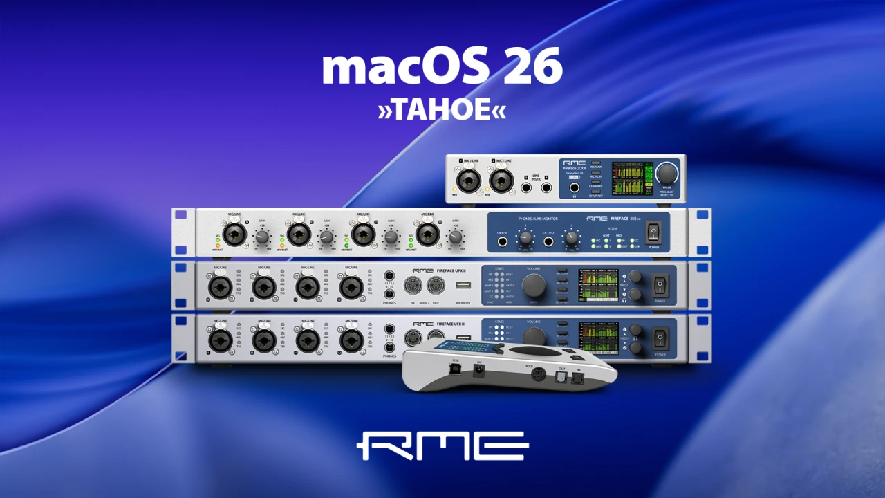 macOS 26 Info – RME Audio Interfaces