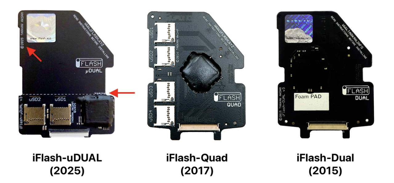 iPod Classicに最大2枚のmicroSDカードを搭載可能にするiPod用