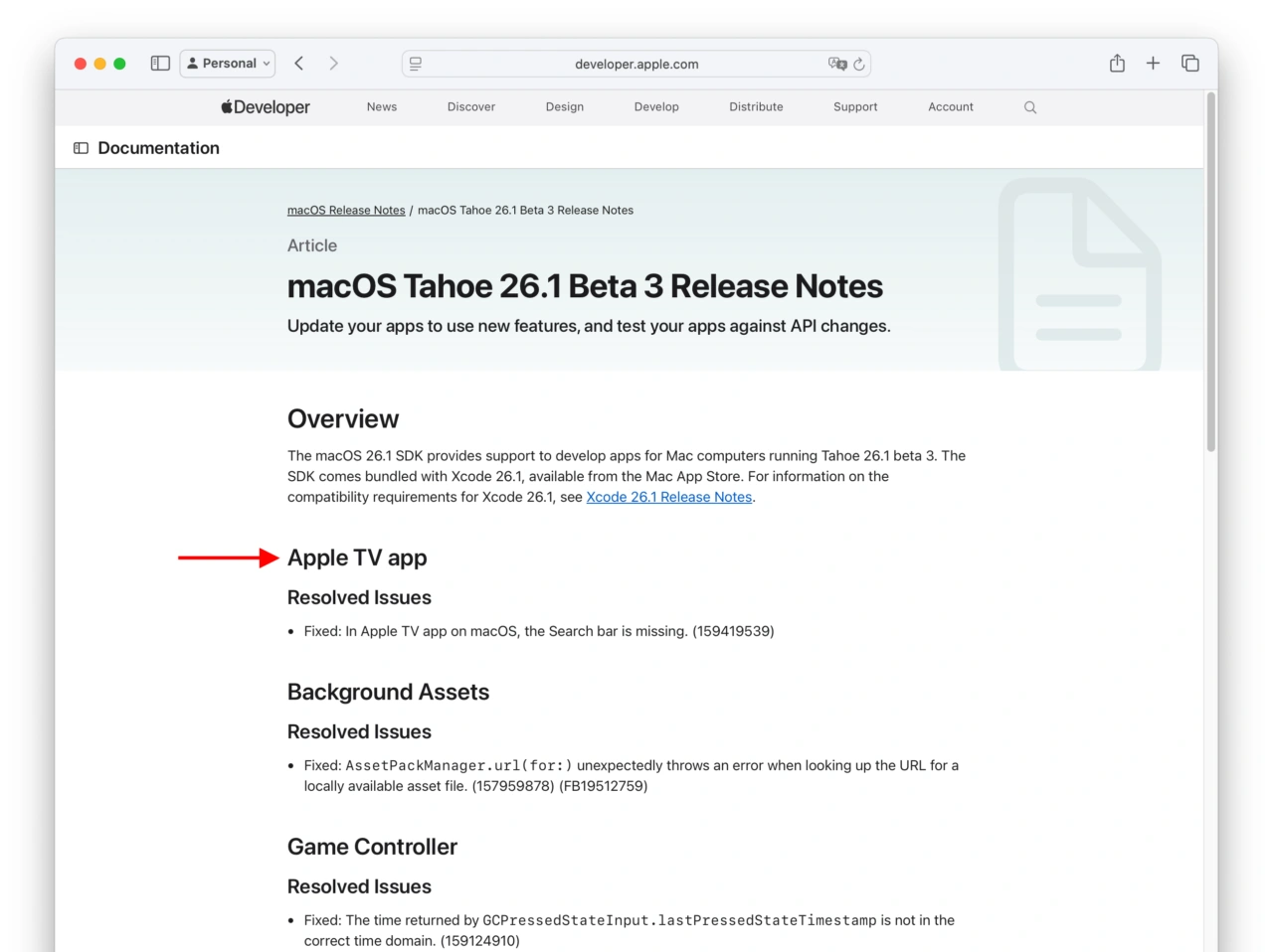 macOS 26.1 Tahoe Beta 3