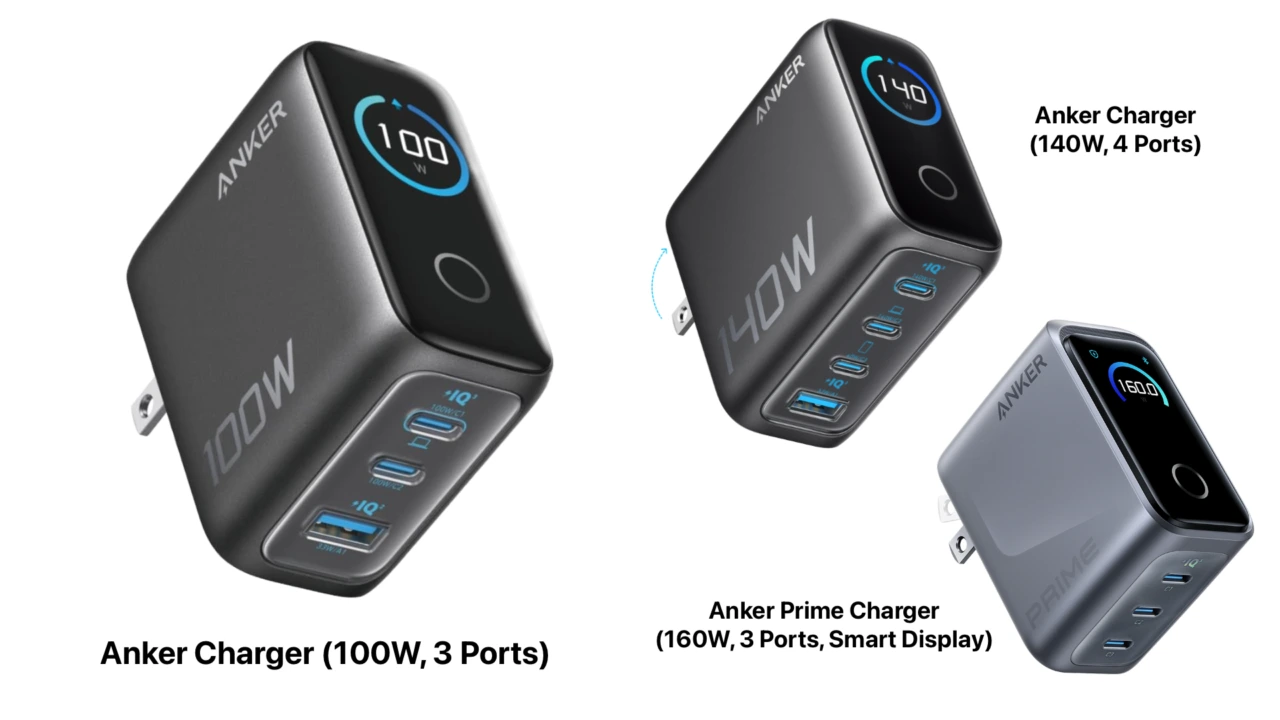 スマートモニター搭載のUSB充電器