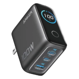 Anker Japan、単ポート最大100W出力で出力や温度状態が分かるモニター搭載のUSB急速充電器「Anker Charger (100W, 3 Ports) with USB-C & USB-Cケーブル」を発売。