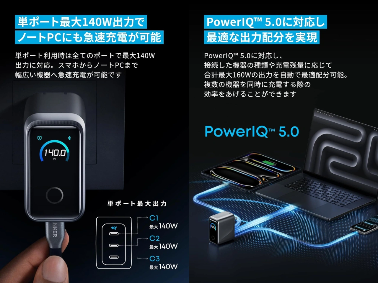 Anker Prime Charger (160W, 3 Ports)