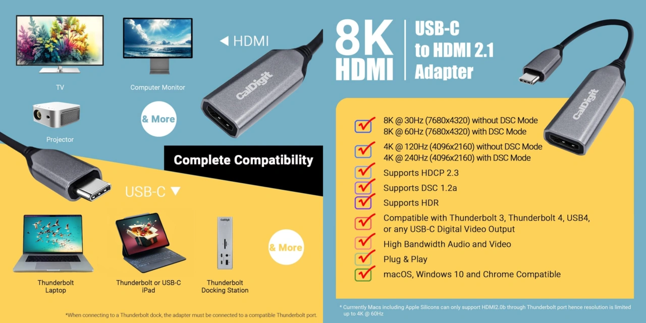 CalDigit USB-C to HDMI 2.1 Video Adapter