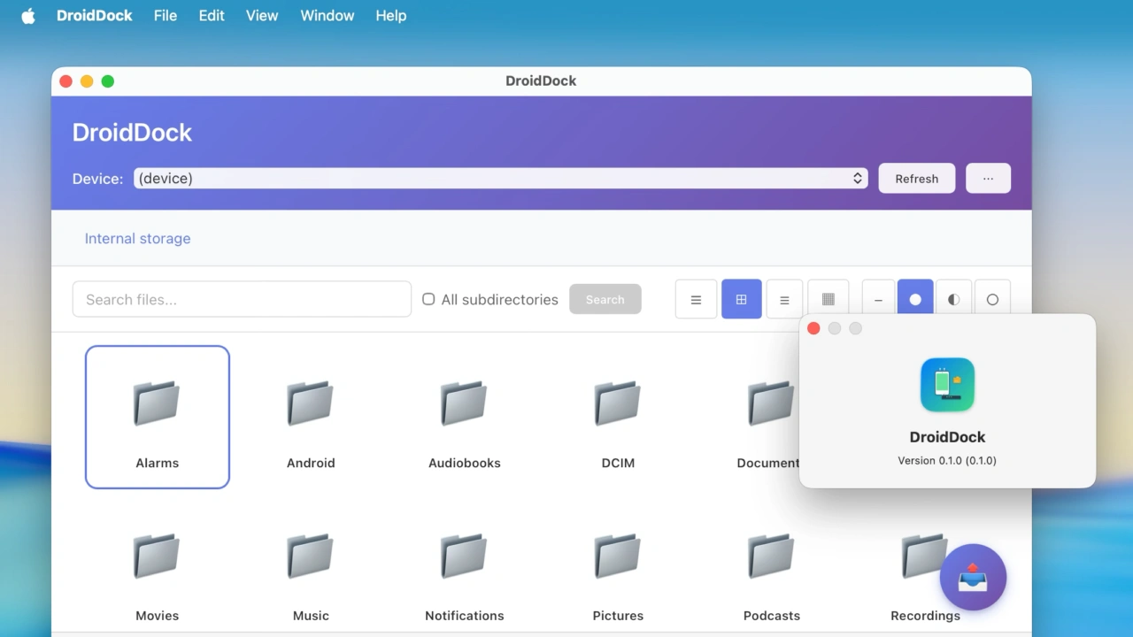 Browse Android Files on macOS - DroidDock