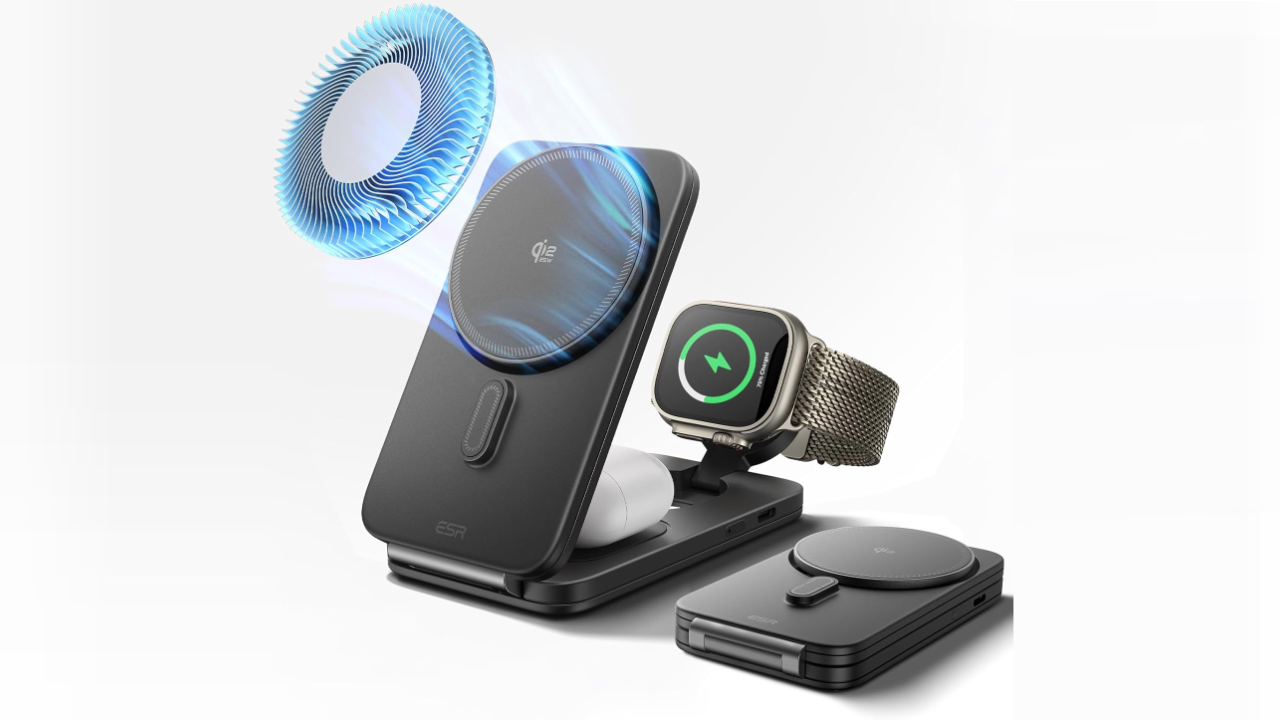 ESR CryoBoost® 折りたたみ式 3-in-1 マグネット充電ステーション