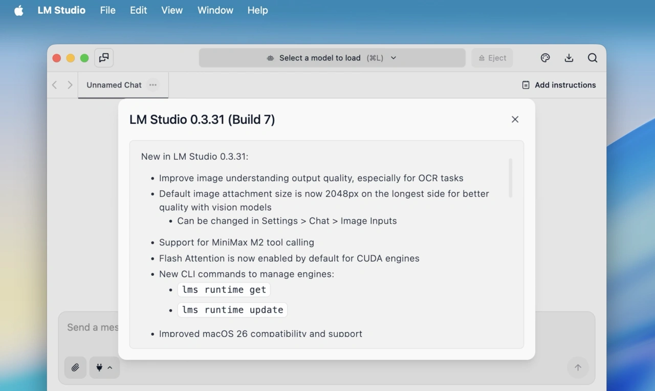 LM Studio v0.3.31