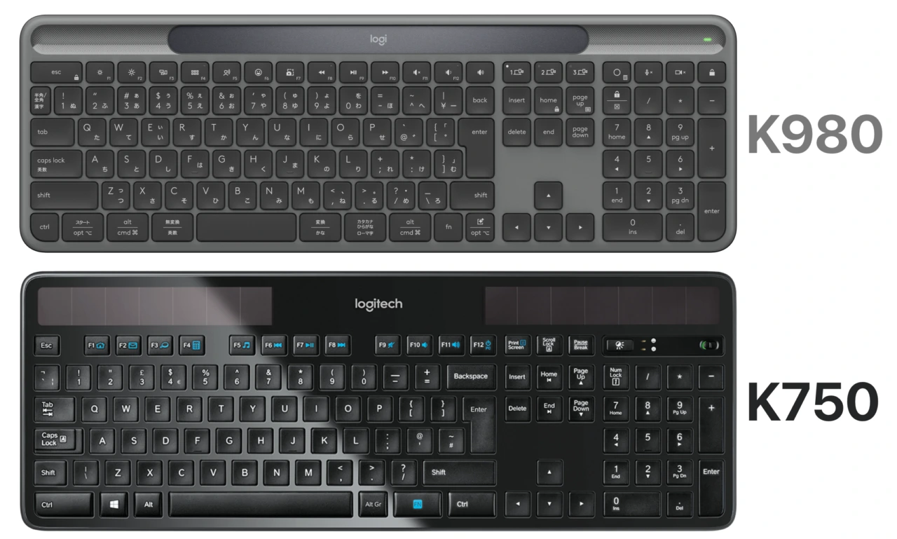 Logicool Signature Slim Solar+ K980ソーラー充電キーボード