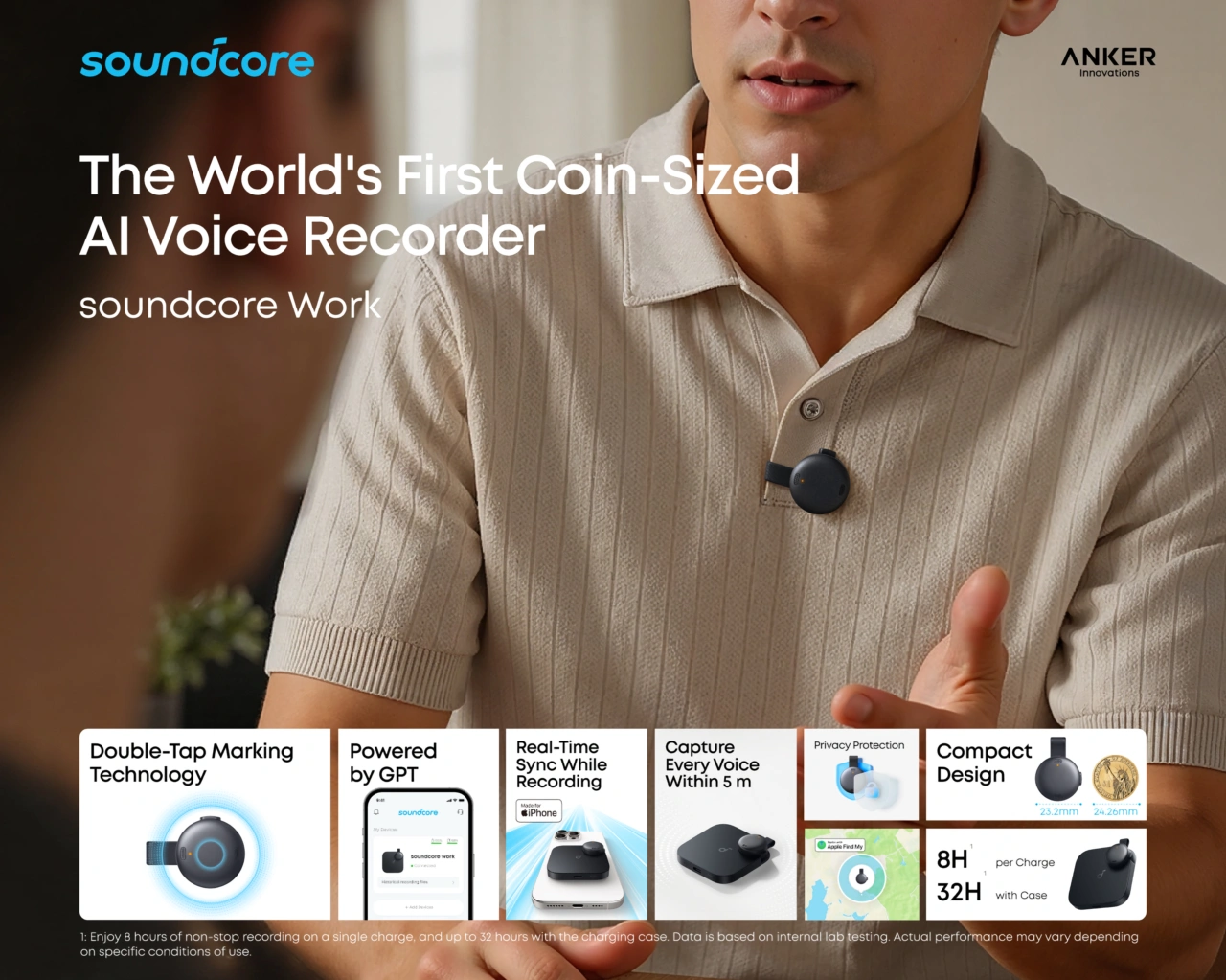 Soundcore Work AI Voice Recorder