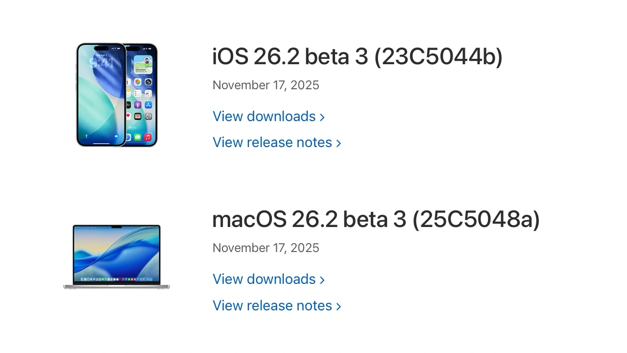 macOS 26.2 Tahoe Beta 3