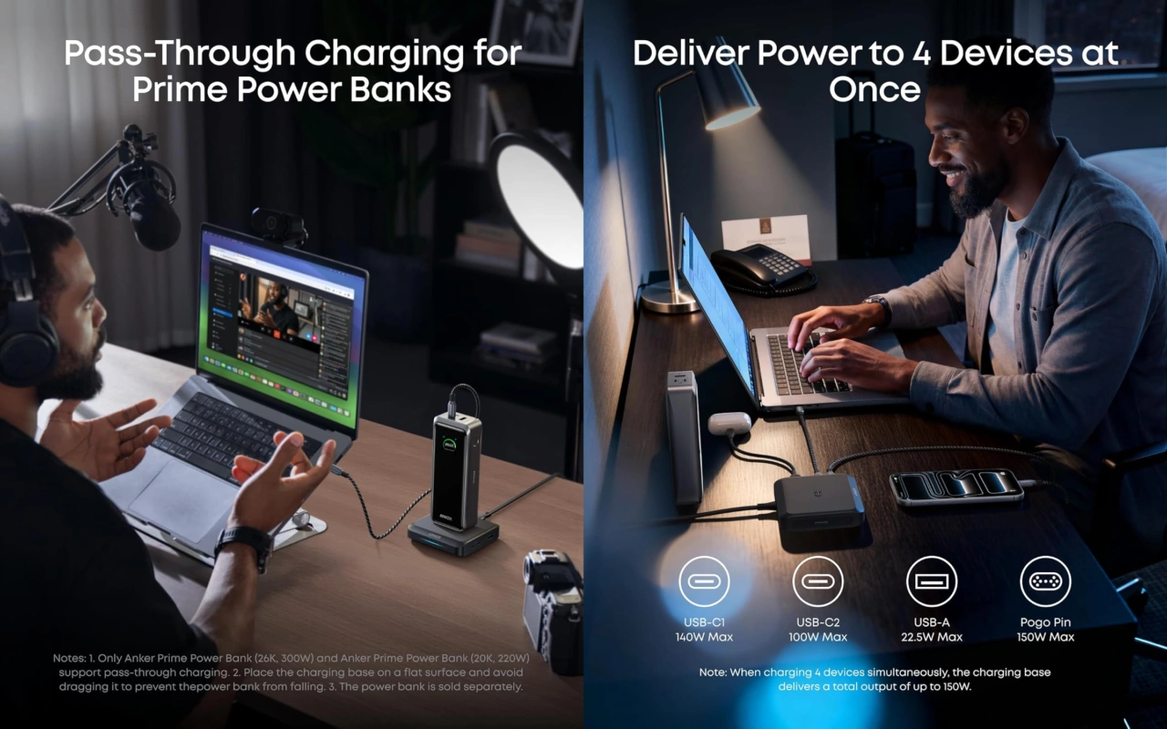 Anker Prime Charging Base (150W, 3 Ports)