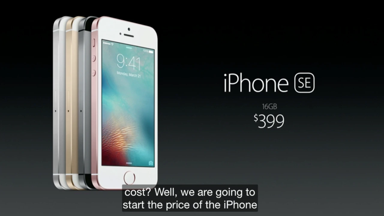 Apple、2016年3月に発売した初代「iPhone SE」と12.9インチ「iPad Pro