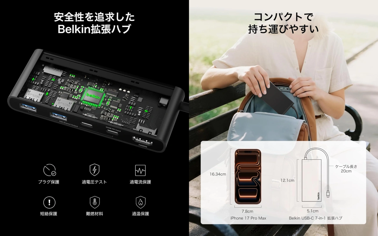 Belkin Connect USB-C 7-in-1ハブ